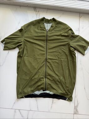 Assos Olive Green Short-Sleeve Zip-Up Cycling Jersey Mille TIR 3xl
